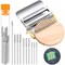 Darning Small Loom Speedweve Style Machine Wood Knitting Looms Type Weave Tool 14 Hooks and 9 Yarn Knitting Needles Hand DIY Craft Weaving Repair Tool for Jeans(Round,Classic Color)
